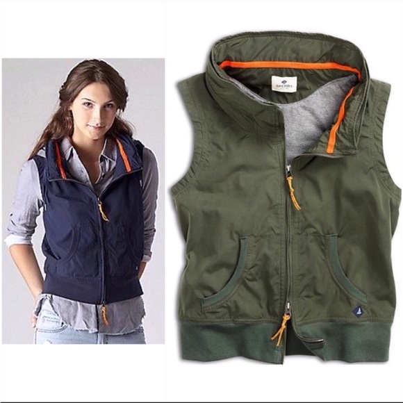 NEW Sperry Hideaway Hoodie Utility Vest - Picture 4 of 5